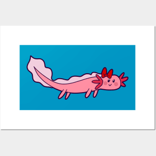 Girly Axolotl Posters and Art